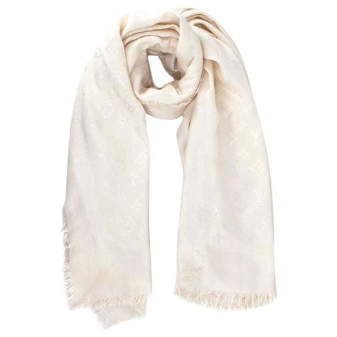 louis vuitton scarf white